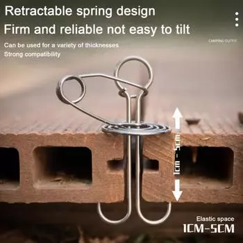 4/10 шт., уличные колья, веревка для палатки, пружинные пряжки, высокопрочные, нержавеющие, портативные, натяжитель веревки для палатки, гвозди для палатки 4pcs