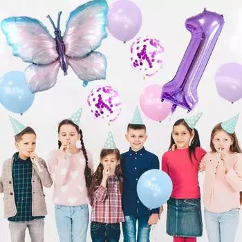 4/11 шт. воздушный шар с номером бабочки, металлический герметичный более толстый детский душ, день рождения, свадебное украшение, большой комплект воздушных шаров из алюминиевой пленки 1