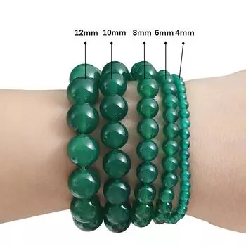 4-12 мм/32-92 шт. круглые бусины из натурального зеленого агата для изготовления ювелирных изделий DIY браслет ожерелье 6mm 62pcs зелёный