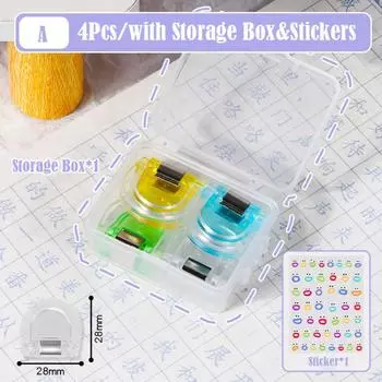 4/12 шт. Арочные скрепки для бумаги Прозрачный держатель для индексных страниц Офисные принадлежности для скрепления A-4Pcs