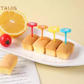 4/12 шт. зубочистки для десерта из пищевого пластика для выбора полезных подсолнухов фруктовых украшений для выпечки аксессуары для детей A