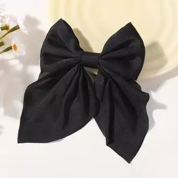 4.13 Large Satin Bowknot Hair Clips for Women Girls Elegant Hairpins Butterfly Barrettes Headwear Ponytail Hair Accessories
