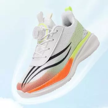 4-14 лет мальчики девочки 4 сезона ходьба бег спортивные повседневные кроссовки детские дышащие мягкие и удобные теннисные кроссовки для бега 31 белый/зелёный