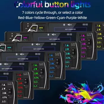 4,1-дюймовый автомобильный стереоплеер Single Din BT MP5 плеер FM-радиоприемник с поддержкой воспроизведения TFUDisk чёрный