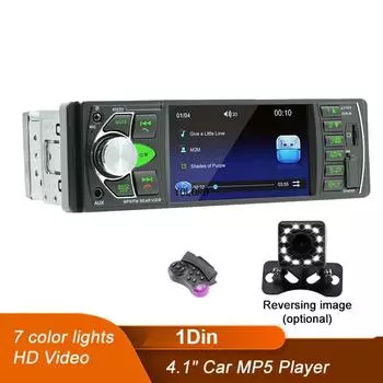 4.1-дюймовый HD IPS экран автомобильный MP5-плеер smart BT FM USB AUX автомобильное радио Hands-free цветная подсветка Видеовыход Автомобильный плеер