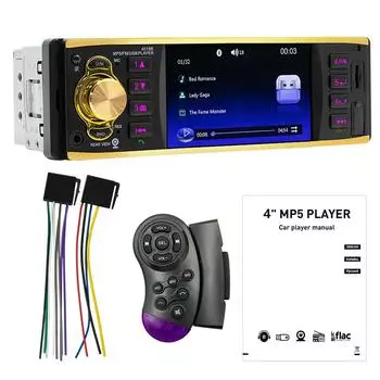 4.1 IPS HD экран MP5 автомобильный радиоприемник с Bluetoothtouch SD AUX USB 7 цветная подсветка без потерь звука качественный автомобильный мультимедийный плеер
