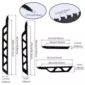 4/1 шт. полотна для сабельной пилы с 2 зубьями на дюйм, универсальное режущее полотно для сабельной пилы для резки и сноса бетона и камня
