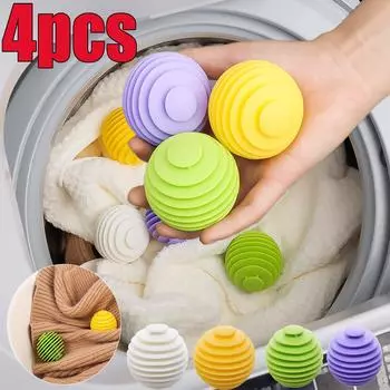 4/1 шт. шарики для стирки многоразовые чистящие шарики против наматывания сушка кондиционер для белья бытовые товары принадлежности для чистки одежды