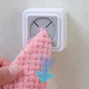 4/1PCS Punch Free Towel Plug Holders Wall Mounted Bathroom Storage Holders Self Adhesive Storage Hooks Kitchen Organizer Tools