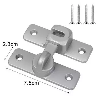 4/1PCS Stainless Steel Hook Latch Window Drawers Cabinet Locks 90 Degree Barn Door Latch Bolt Hook Sliding Gate Buckles Hardware 1set