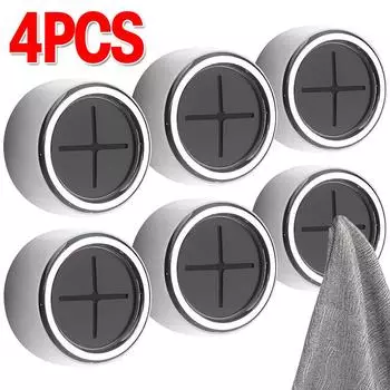 4/1 шт. держатель для полотенец самоклеящиеся круглые настенные крючки для ванной комнаты держатель для полотенец кухонные зажимы для вешалок для посуды