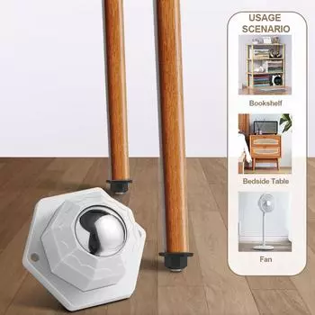 4-20PCS Furniture Casters Wheels Universal Wheel 360° Rotation Stainless Steel Strong Self Adhesive Casters Wheels for Furniture 4PCS