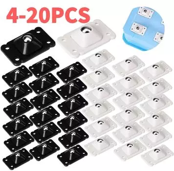 4-20Pcs Universal Wheel 360° Rotation Furniture Casters Wheels Duty Stainless Steel Strong Self Adhesive Casters Wheels