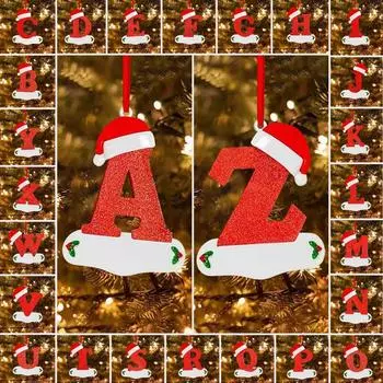 4/26 шт 2025 26 букв рождественское украшение на елку Navidad домашний декор стола подвесная подвеска с надписью DIY С Новым годом Рождественский декор