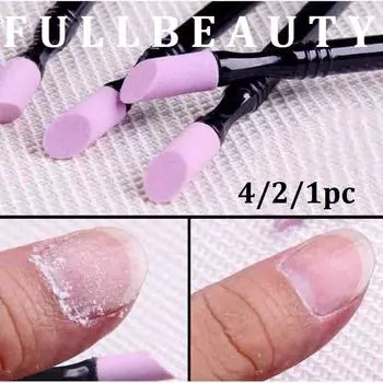 4/2/1 шт. Ручка для дизайна ногтей, средство для удаления омертвевшей кожи, моющийся толкатель кутикулы, маникюрный триммер, инструмент для дизайна ногтей 1pc фиолетовый