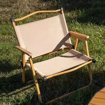 4/2/1PCS-khaki Camping Chair Portable Outdoor Chair Складной стул из алюминиевого сплава с текстурой дерева Кемпинговое оборудование Kermit Chair