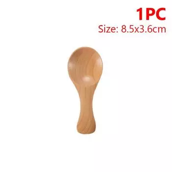 4/2/1pcs Mini Wooden Spoons Kitchen Spice Condiment Spoon Coffee Sugar Teaspoons Kids Short Handle Wood Scoops Home Tableware