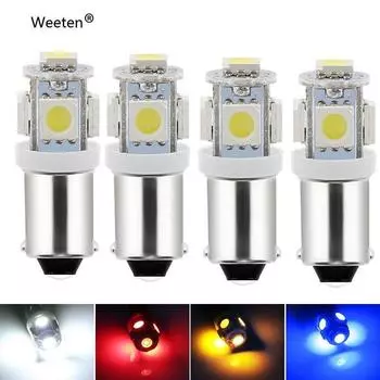 4/2 шт./1 шт. 5050 5smd T4W BA9s H6W супер яркий круглый 3D COB светодиодный чистый белый автомобильный номерной знак лампочка авто лампа маркер 1pc жёлтый