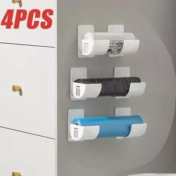 4/2 шт., кухонная ванна, настенное крепление, пластиковый полиэтиленовый мешок для мусора, держатель для рулонов, диспенсер для свежести, стеллаж для хранения пленки в рулонах для шкафа