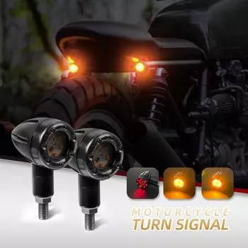 4/2 шт. светодиодный стоп-сигнал для мотоцикла, янтарный и красный, указатель поворота, задний фонарь, предупреждающие сигнальные лампы, лампы, аксессуары для двигателя