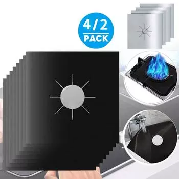 4/2 шт. защитный чехол для газовой плиты, подкладка для чистки, многоразовый масляный защитный чехол для газовой плиты, аксессуары для посуды