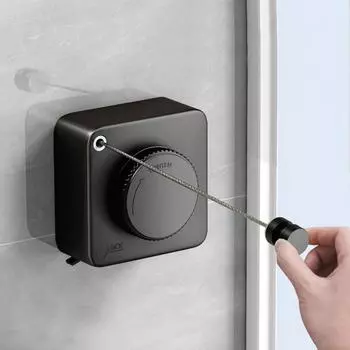 4.2M настенная бельевая веревка выдвижная регулируемая втягивающаяся нержавеющая стальная проволока для сушки белья в помещении и на открытом воздухе белый