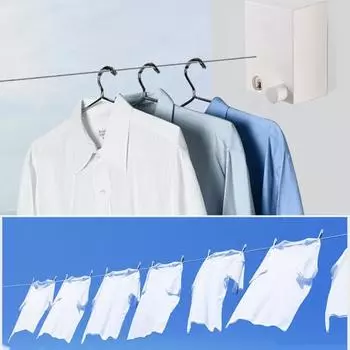 4.2M настенный выдвижной бельевой шнур регулируемый втягивающийся сверхпрочный провод из нержавеющей стали для помещений белый