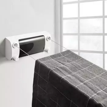 4.2M настенный выдвижной бельевой шнур регулируемый втягивающийся невидимый сверхпрочный провод из нержавеющей стали для помещений белый