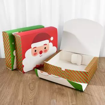 4/2Pcs Merry Christmas Gift Packing Boxes Large Candy Cookie Snack Box 2024 Xmas Noel Navidad Kids Gift Favors 2025 New Year 31.5x25.5x8cm