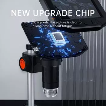 4,3-дюймовая цифровая камера микроскопа HD инспекционная камера 1080P 1X1000X портативные микроскопы для монет чёрный