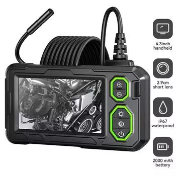 4,3-дюймовая IPS 1080P промышленная эндоскопическая камера HD бороскопическая инспекционная камера IP67 водонепроницаемая 8 светодиодов для инструментов для ремонта двигателя автомобиля 1M