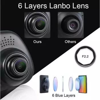 4,3-дюймовый 1080P HD двойной объектив 170 зеркало заднего вида автомобильный видеорегистратор камера расширенная камера заднего вида чёрный