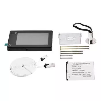 4,3-дюймовый цветной TFT ЖК-дисплей интеллектуальный цифровой дверной глазок 110° широкоугольный HD-монитор для камеры видеонаблюдения