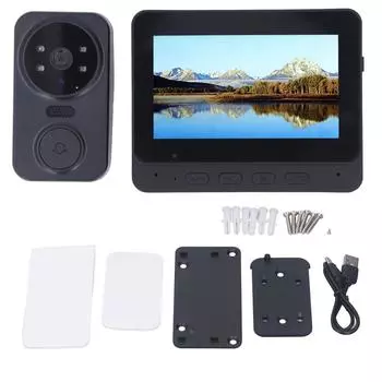 4.3-дюймовый экран беспроводной видеодомофон система угол обзора 70° 2-сторонняя связь ночное видение видео