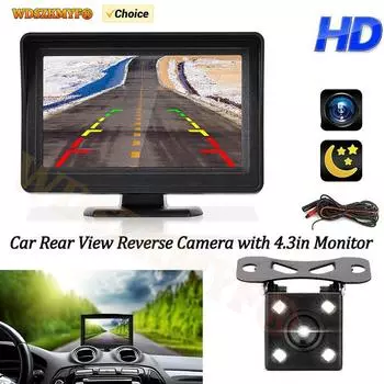 4,3-дюймовый монитор камеры заднего вида, камера заднего вида для парковки автомобиля, система парковки, камера для автомобиля, простая установка