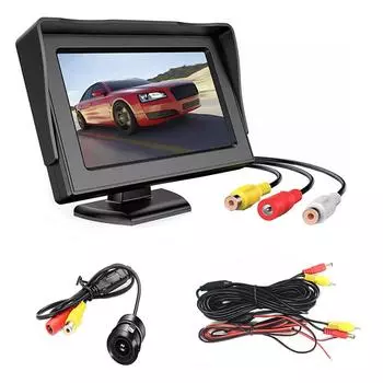 4,3-дюймовый TFT LCD автомобильный монитор с парковочной камерой заднего вида Автомобильный монитор заднего вида для системы парковки автомобиля задним ходом B