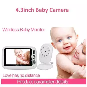 4,3-дюймовый ЖК-экран, беспроводная видеоняня, домофон, камера безопасности для няни, режим VOX, мониторинг температуры, няня EU Plug