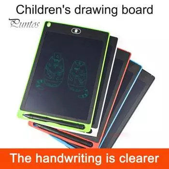 4,4/6,5/8,5 дюймов ЖК-доска для рукописного ввода Детская пластина для рисования граффити Электрический планшет в подарок 6.5 inch чёрный