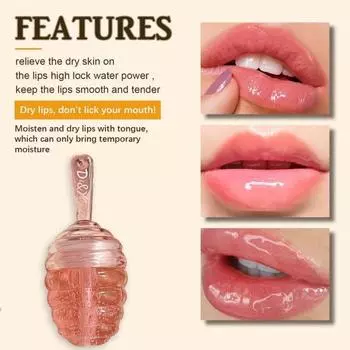 4,4 г Масло для губ Honeypot, увлажняющий блеск, питает, снимает сухость, подарок подруге, масло для губ для стеклянного эффекта розовый