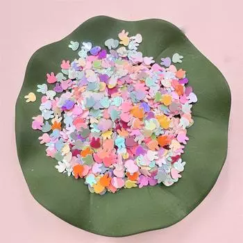 4*4 мм 2000 шт для DIY Материал Ювелирные изделия Аксессуары Симпатичные блестки Голова кролика ПВХ блестки Волшебный цвет Материал ручной работы about 4*4mm 2000Pcs белый