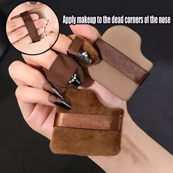 4/5/6/10 шт. шоколадные косметические спонжи для макияжа, влажные, сухие, для контуринга лица, теней для век, косметической основы, консилера 4