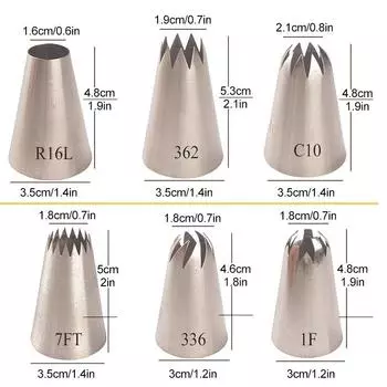 4/5/6/7 шт. Насадки для крема, розетка для выпечки, большие бумажные стаканчики для кексов, насадки для крема, инструменты для украшения торта, кондитерский мешок для выпечки