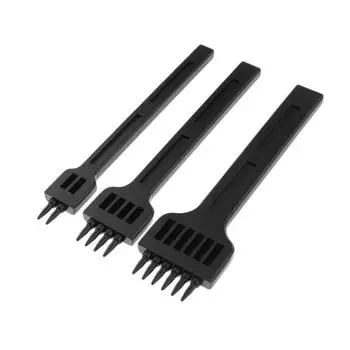 4/5/6 мм DIY дыроколы для кожи, инструменты для рукоделия, шнуровка, новый прочный черный портативный 2/4/6 зубец 4mm-2 Prong