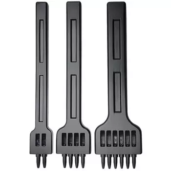 4/5/6 мм DIY шнуровка шить кожа ремесленные инструменты дыроколы прочный новый портативный черный 2/4/6 зубец 4mm-2 Prong