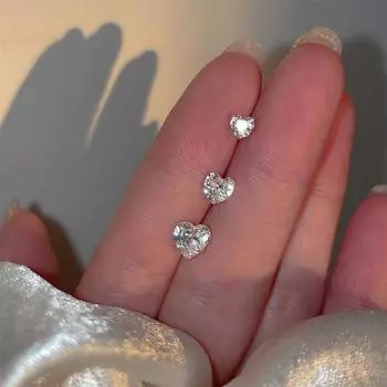 4/5/6 мм серьги-гвоздики с винтами для женщин, медь, посеребрение, циркон, цветок, звезда, хрящ, пирсинг ушей, ювелирный аксессуар, подарок B 5MM