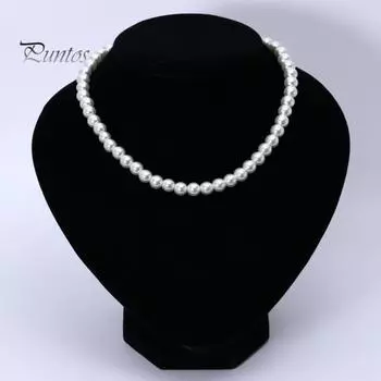 4/5/8/10 мм женское ожерелье из бисера элегантное темпераментное благородное изысканное роскошное блестящее ожерелье из искусственного жемчуга на ключице модные украшения 10 mm