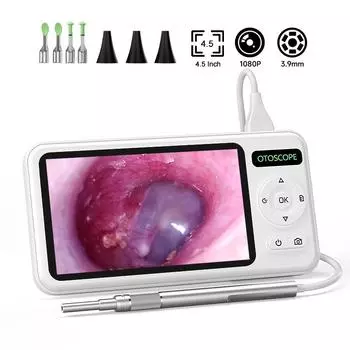 4,5-дюймовая цифровая камера отоскопа HD1080P 3,9 мм ушной ковырятель 6 светодиодов инструмент для удаления ушной серы палочка для чистки ушей для детей и взрослых 02713