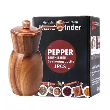 4/5-дюймовая мельница для соли и перца, наборы, ручная ваза, твердая деревянная мельница для специй с основанием, регулируемый керамический сердечник, солонки, измельчители
