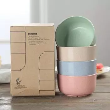 4,5-дюймовая столовая посуда для супа, риса, салата, хлопьев, лапши, экологически чистая миска, миска для супа, риса, миска для кухни, детский пищевой контейнер