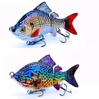 4,5-дюймовые рыболовные приманки, тонущая приманка для плавания, скользящая приманка, приманка для окуня, мускусная приманка, реалистичный крючок для рыбы-солнечника 4.5 A